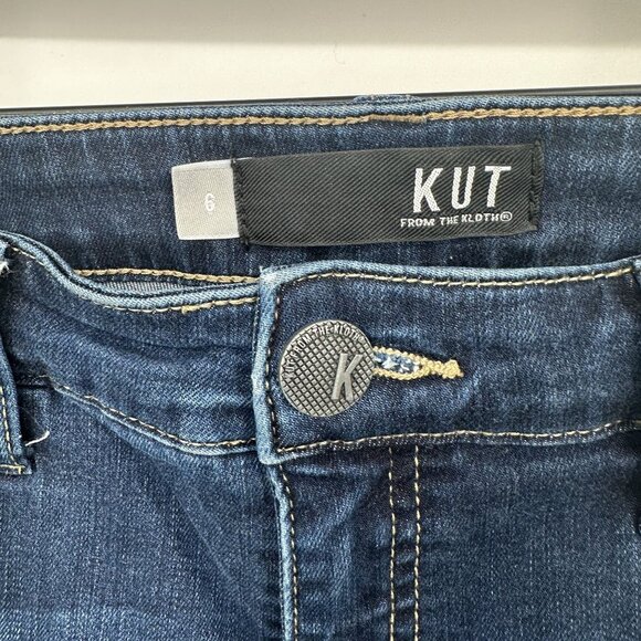 Kut from the Kloth Women's Skinny Jeans Distressed Hem Size 6‎ - Picture 6 of 9